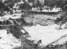 1930 Flood damage - Glen Road Laxey