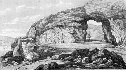 Natural Arch on the western side of Langness