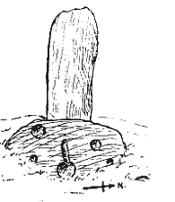 Standing stone and cup-marked rock