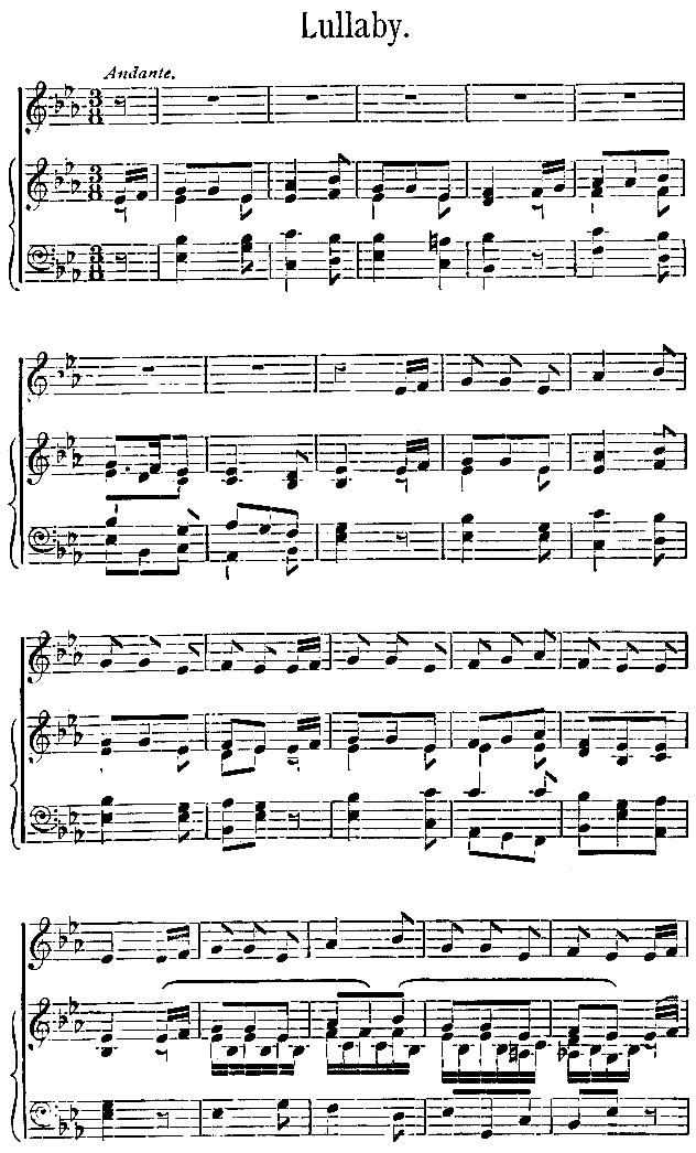 Music, Manx Ballad, 1896 - lullaby