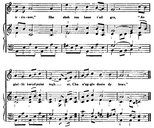 Music, Manx Ballad, 1896 - Inneenyn Irrinnee (Farmer's daughter) pt 2