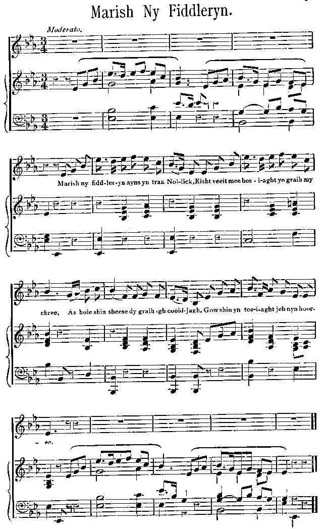 Music, Manx Ballads, 1896 - Marish ny Fiddleryn(With the Fiddlers)