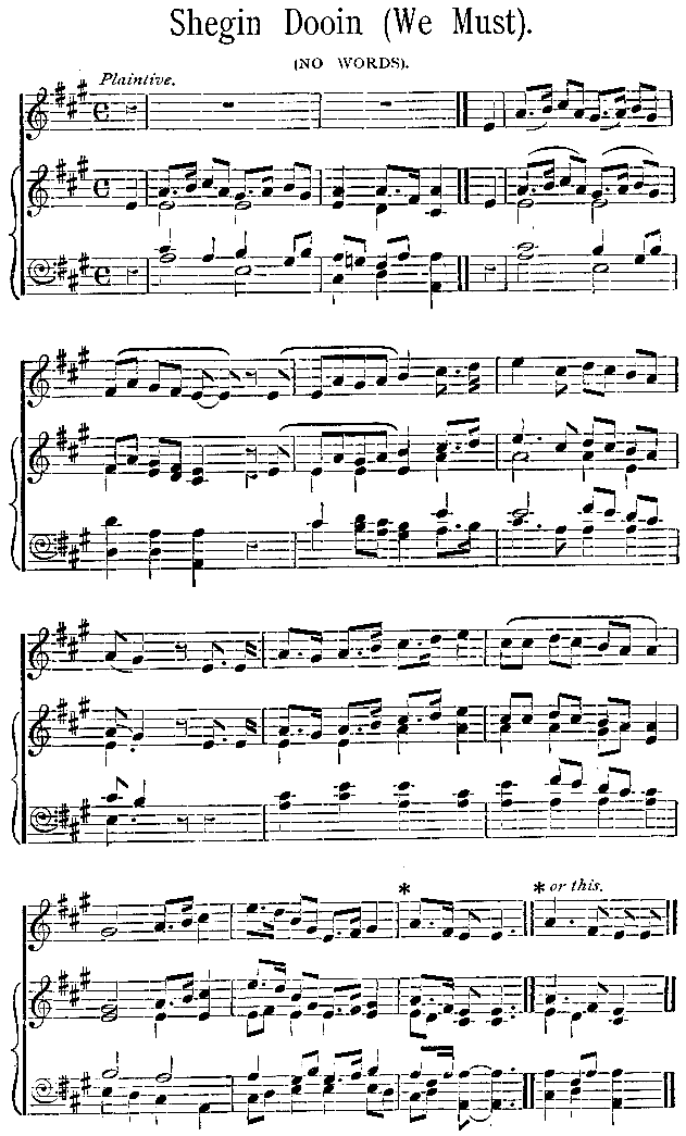 Music, Manx Ballads, 1896 - Sheign Dooin