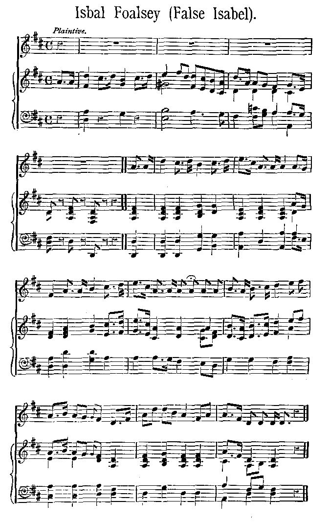 Music, Manx Ballads, 1896 - Isabel Foalsey