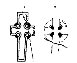 CROSSES SHOWING SUNK WORK, MAUGHOLD