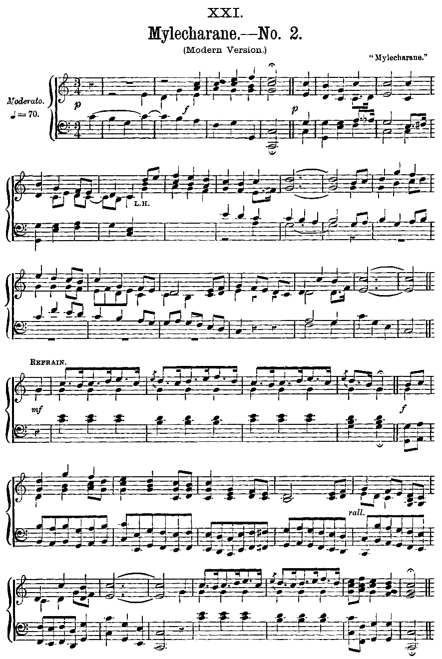 Music -  Mylecharane, No. 2 - p18 Manx National Music,1898