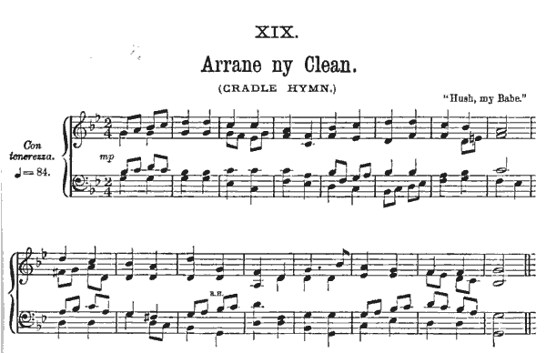 Music -  Arrane ny Clean (Cradle hymn)