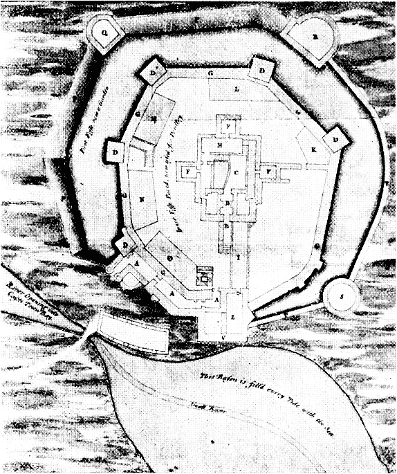 Fane's Plan of Castle Rushen, circa 1760