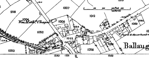 Plan Ballaugh Village, 1868