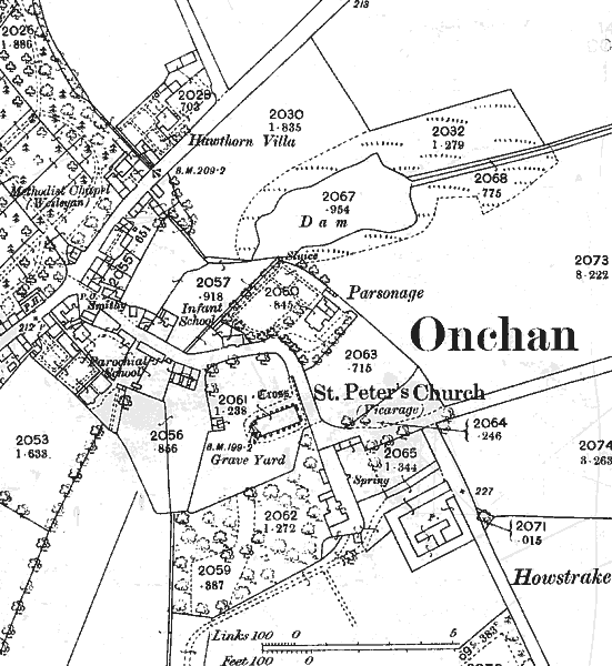 Onchan Village, 1868 
