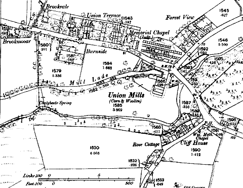 Map Union Mills, 1868