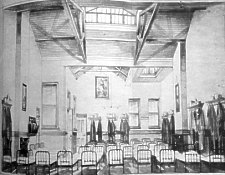 sketch of large dormitory at Islington