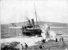 The Isle of Man Steam-Boat 'Mona's Isle' on the rocks at Castletown
