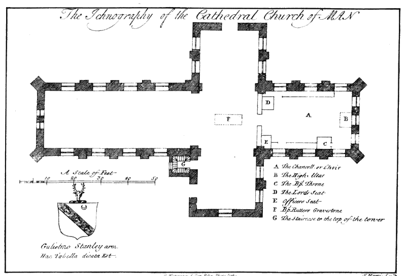 Plan of St German's Cathedral ManxSoc Vol. XVIII