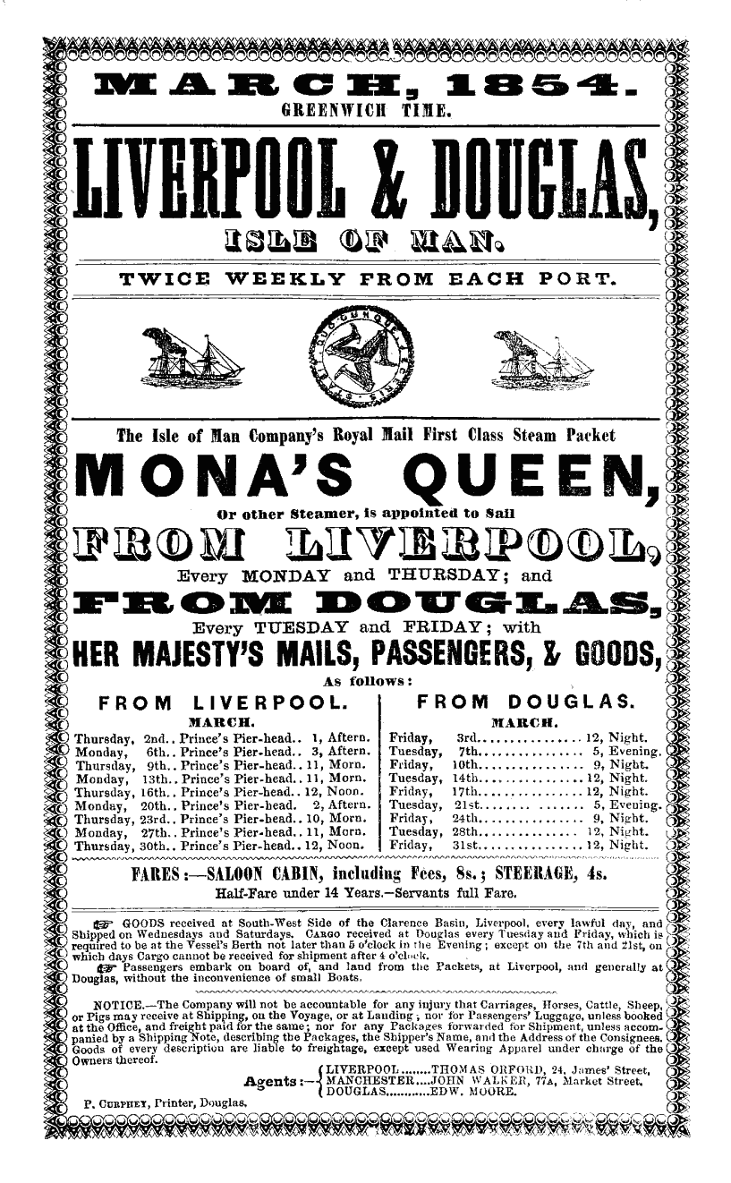 IoMSPCo Poster of 1854