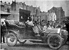 ON THE QUAY, DOUGLAS. THE WINNER OF THE HEAVY TOURING CAR RACE, 1907