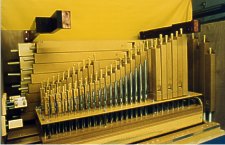 Internal pipework Chamber organ at Port Erin Arts Centre