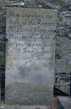 Memorial to Rev Patrick Thompson
