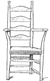RUSH-BOTTOMED CHAIR DESIGNED BY M.H.. BAILLIE SCOTT. 