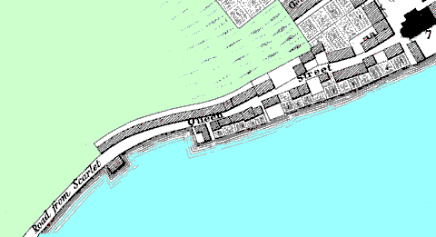 Queen Street from Woods 1833 plan of Castletown