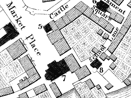 Part of Woods 1833 plan of Castletown