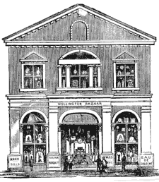 Wellington hall in its later use as a bazaar, c.1895