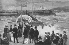 Launch of Peel Lifeboat - Graphic 24 Oct 1885