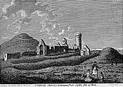 View of Peel Castle (+ St Patrick's) - Grose's Antiquities, 1787