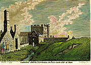 View of Peel Castle (+ St German's)