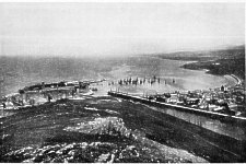 Peel, looking East from Knockaloe Hill